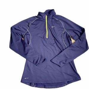 Nike dri-fit purple half zip pullover jack…